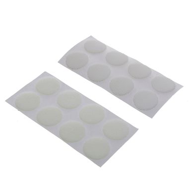 Pack de 8 velcros circulares autoadhesivos 20 mm blanco