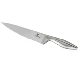 Cuchilla cocinero plateado de acero inoxidable 34 cm