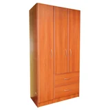 Placard 3 puertas con 2 cajones cedro