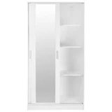 Placard 2 puertas corredizas con espejo blanco