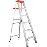 Escalera tijera de aluminio 5 escalones 1.83 m