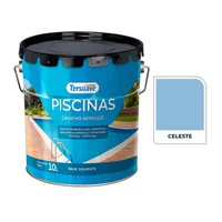 Pintura para piscina de caucho acrílico celeste 10 L