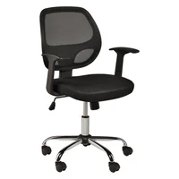 Silla de oficina negra regulable