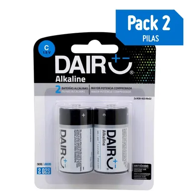 Pack de 2 pilas alcalinas C