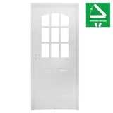 Puerta Blanca 1/2 vidrio 90 x 200 x 8 cm Derecha
