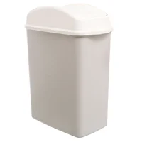 Tacho 8.8 L de plástico gris y blanco con tapa vai ven