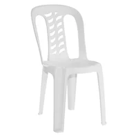 Silla exterior Bristó de plástico blanca