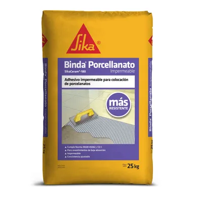 Adhesivo para porcelanato Binda 25 kg impermeable