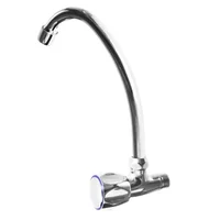 Grifería 1 agua de cocina para pared pico alto