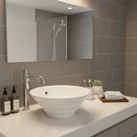 Bacha de apoyo cónica 20 x 48 x 48 cm blanco