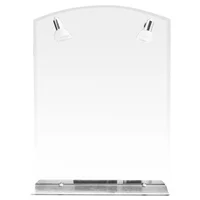 Espejo de baño 70 x 50 cm con repisa y 2 luces