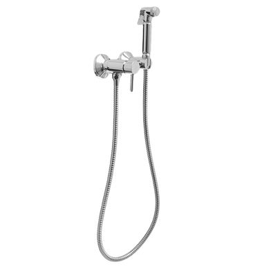 Ducha higinica Bron de metal plateada