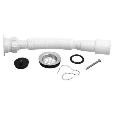 Sif�n corrugado con v�lvula 1 1/2