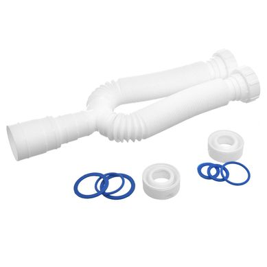 Sif�n corrugado doble PVC