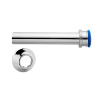 Tubo de plástico cromado para inodoro bajo de 19 cm