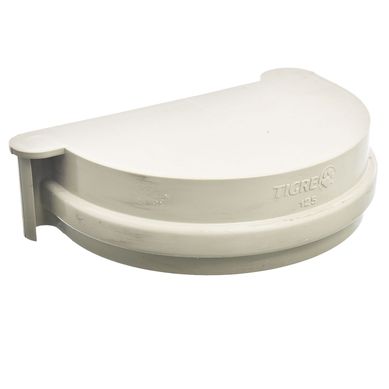 Tapa para canaleta derecha Aquapluv beige 125 mm