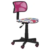 Silla de oficina Corazón negra y rosa