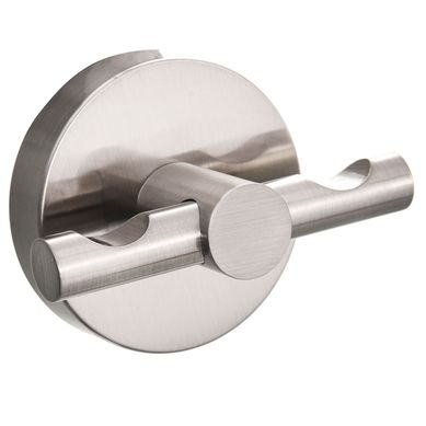 Gancho adhesivo Power Button circular cromado