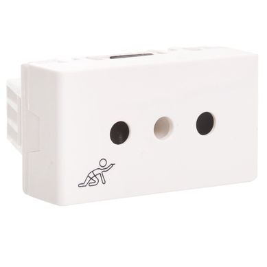M�dulo tomacorriente con tierra blanco Duomo