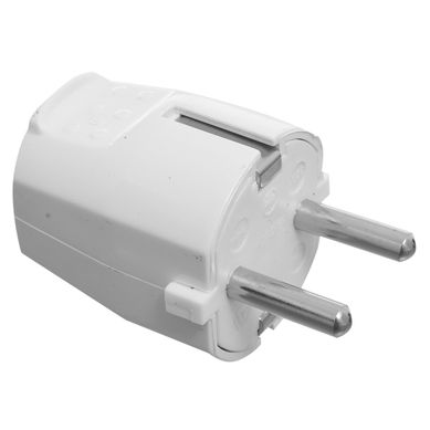 Ficha macho schuko blanco