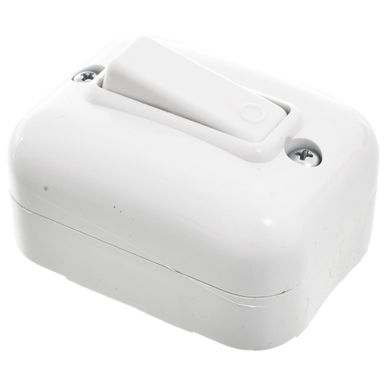 Interruptor unipolar de exterior de 10 A/250 V blanco Vulcano
