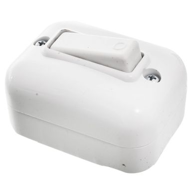 Pulsador 10 A / 250 V Blanco con roseta