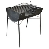 Parrilla a carbón medio tanque