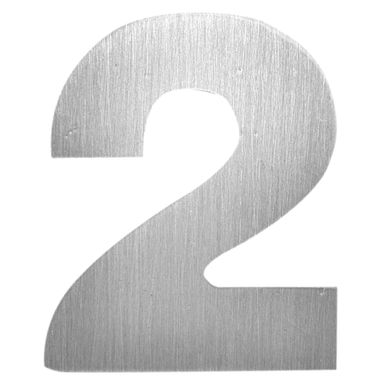 N�mero 2 adhesivo de aluminio 55 x 55 mm
