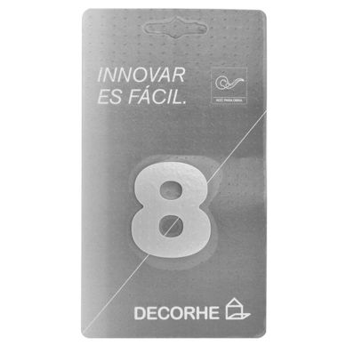 N�mero 8 adhesivo de aluminio 55 x 55 mm