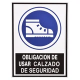 Cartel Obligatorio uso de Calzado 40 x 30 cm