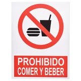 Cartel prohibido Comer 40 x 30 cm