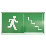 Cartel evacuar escalera 30 x 15 cm
