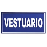 Cartel Vestuario 30 x 15 cm