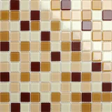 Malla mosaico marrón brillante 30x30 cm
