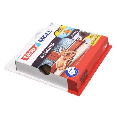 Burlete adhesivo tipo-D-6 m material marr�n
