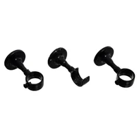 Pack de 3 soportes 5/8" negro