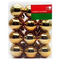 Pack de 24 esferas dorado brillo 4 cm