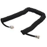 Cable espiral telefónico 2 m negro