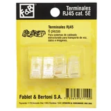 Pack de 6 macho americano RJ45 para red