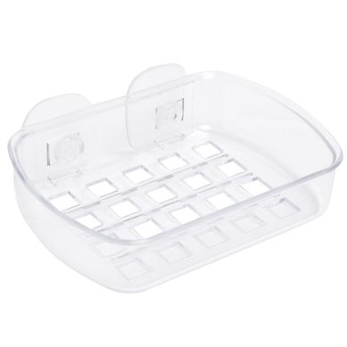 Jabonera de plstico transparente con succin
