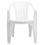 Silla exterior Corona de plástico blanca