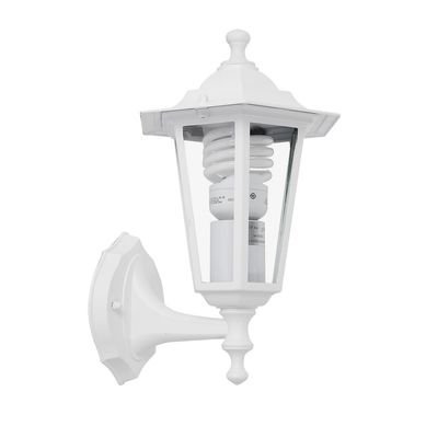 Farol de pared aluminio superior blanco 1 luz E27