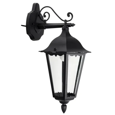 Farol de pared colgante infer con soporte negro