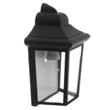 Farol de pared 3 caras negro 1 luz E27