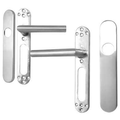 Manija con placa acero mate MRI-503