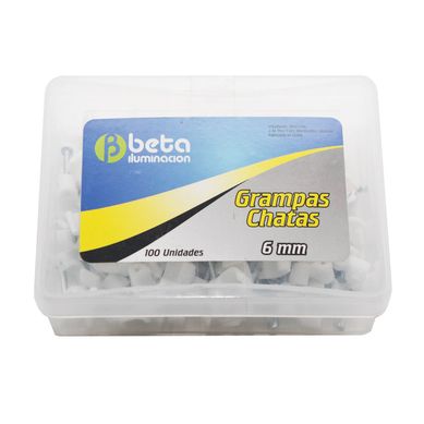 Caja de 100 grampas chatas N� 6