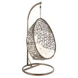 Silla colgante ratán café