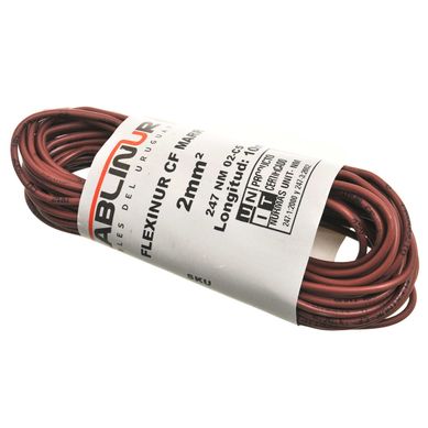 Cable unipolar 2 mm marr�n 10 m