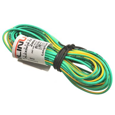 Cable unipolar 2 mm verde y amarillo 10 m