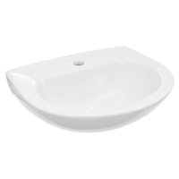 Lavatorio ovalado loza para pedestal Saveiro 47 x 40 cm beige